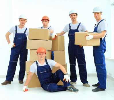 Removal van and movers handling a flat relocation in Charlton