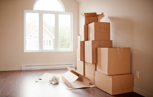 Short-term storage space with labelled boxes in Charlton